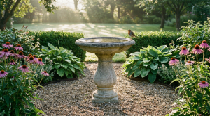 Bird Baths in the Garden: Placement for Birds and Plants